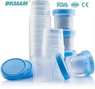 Copos de amostra empilháveis com tampas, copo de amostragem à prova de vazamento 120 ml copos de urina de plástico